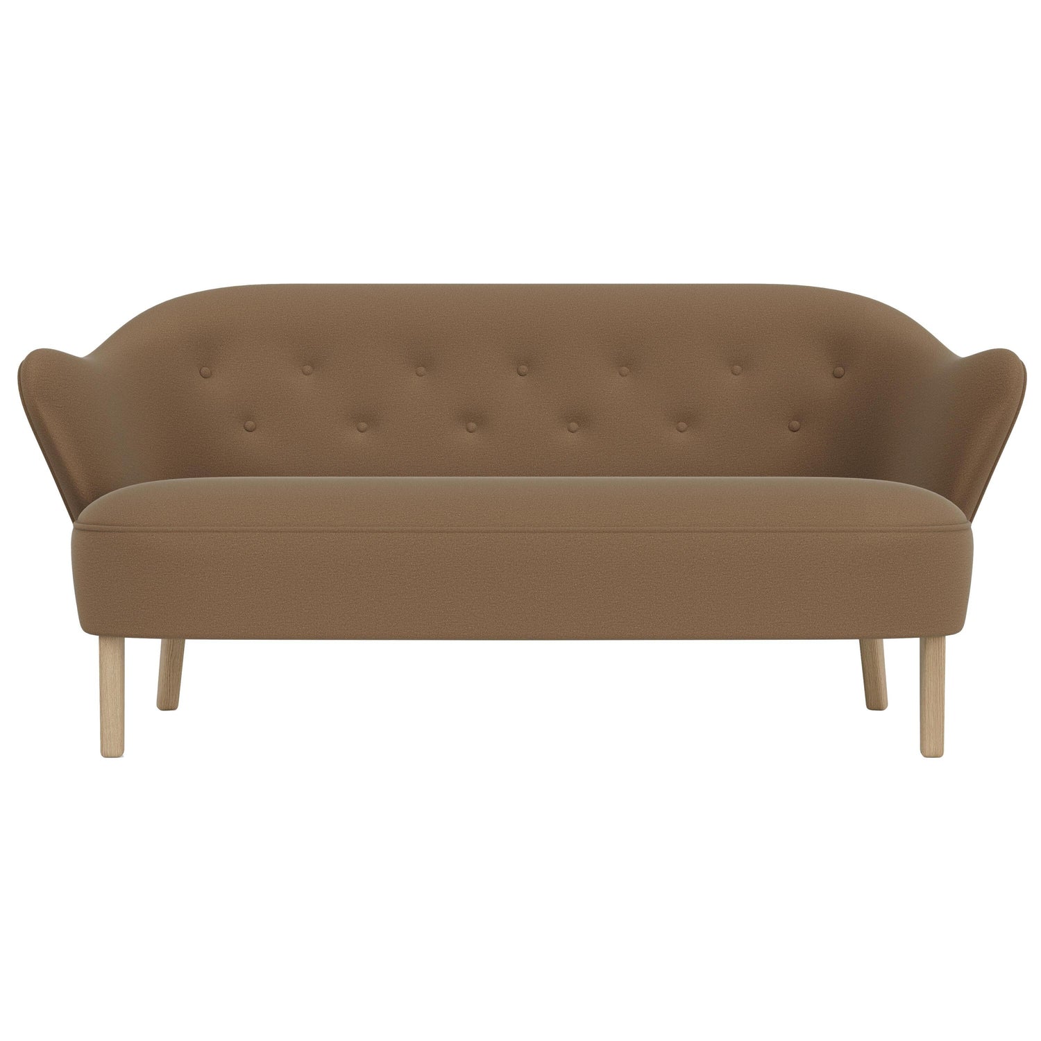 Audo Copenhagen Ingeborg 2,5-zitsbank naturel eiken Grand Mohair 1103