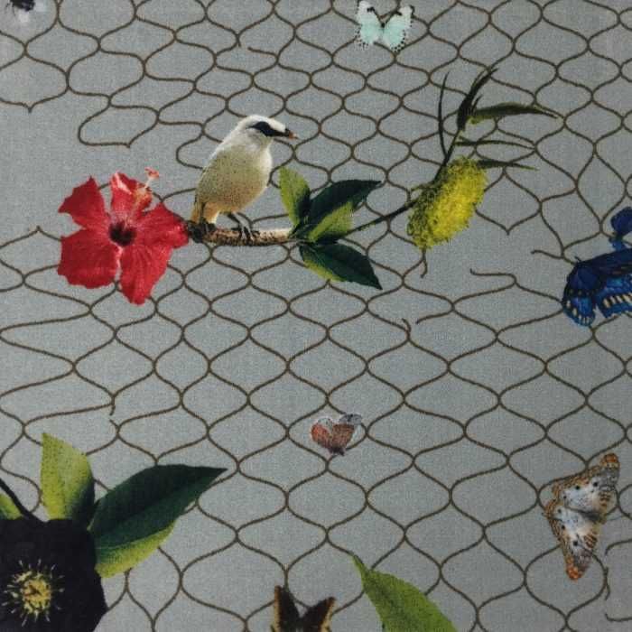 Moooi Carpets Garden of Eden Round Netting vloerkleed 350 wol grijs