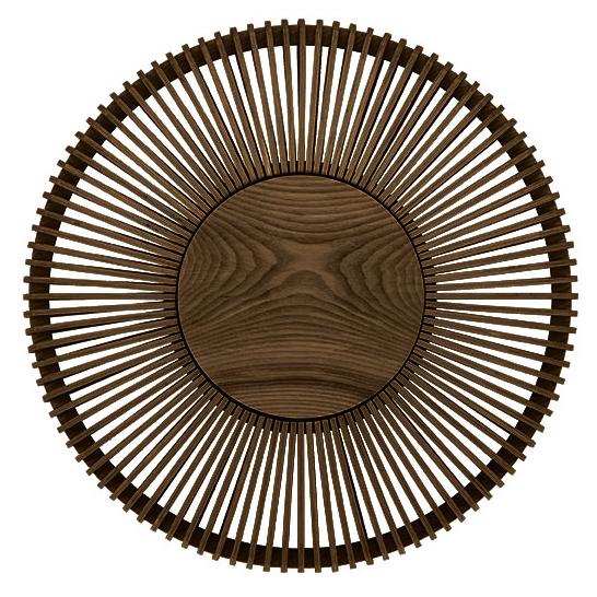 Clava Up Wood wandlamp large Ø49 donker eiken