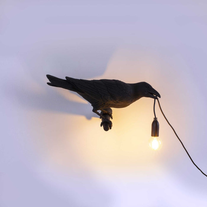Bird Looking wandlamp rechts buiten wit