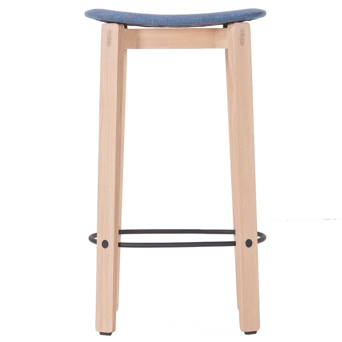 Nora barkruk zonder leuning whitewash Main Line Flax Russel