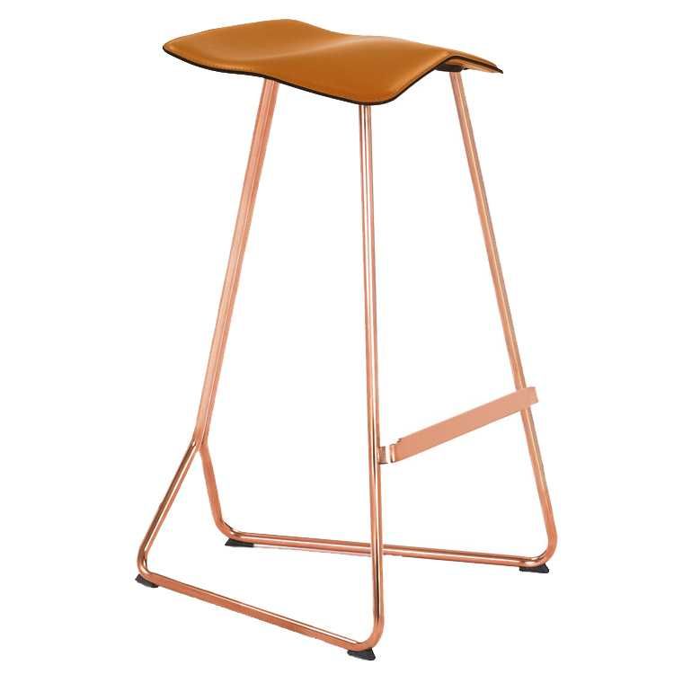 ClassiCon Triton Leather barkruk 75cm koper