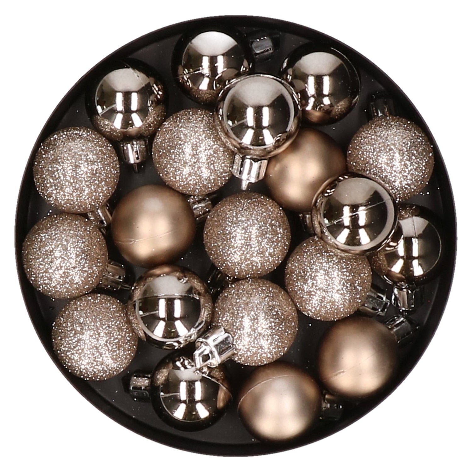 Cosy & Trendy Kerstballen - 20x ST - champagne - 3 cm
