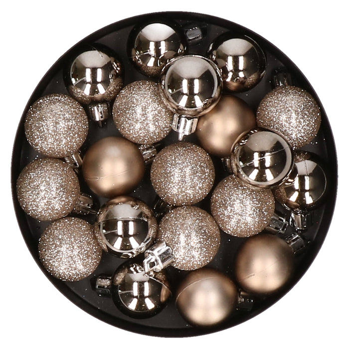 Cosy & Trendy Kerstballen - 20x ST - champagne - 3 cm