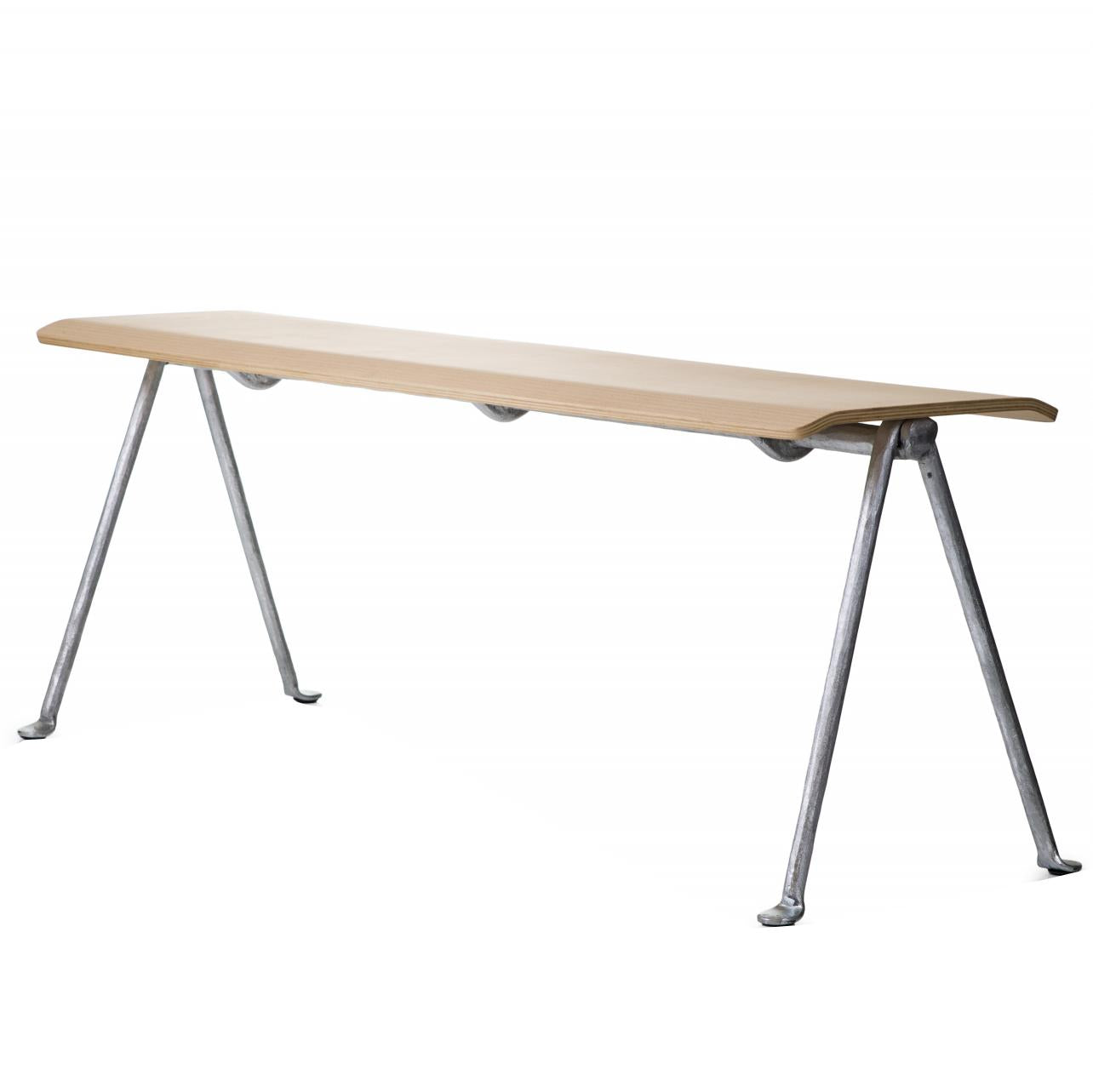 Officina eetbank 120 zink|naturel beuken