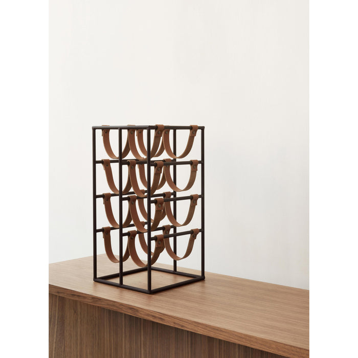 Audo Copenhagen Umanoff wijnrek zwart|cognac