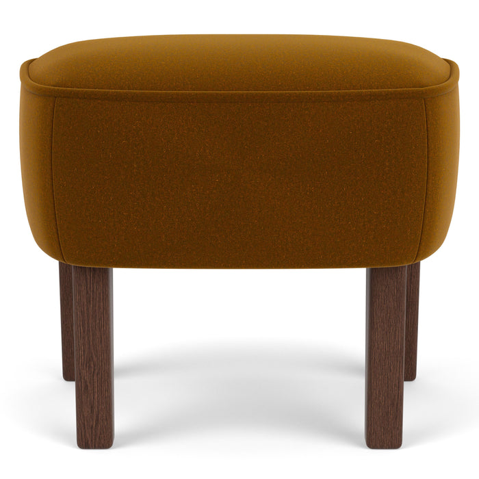 Audo Copenhagen Ingeborg voetenbank donker eiken Grand Mohair 2600