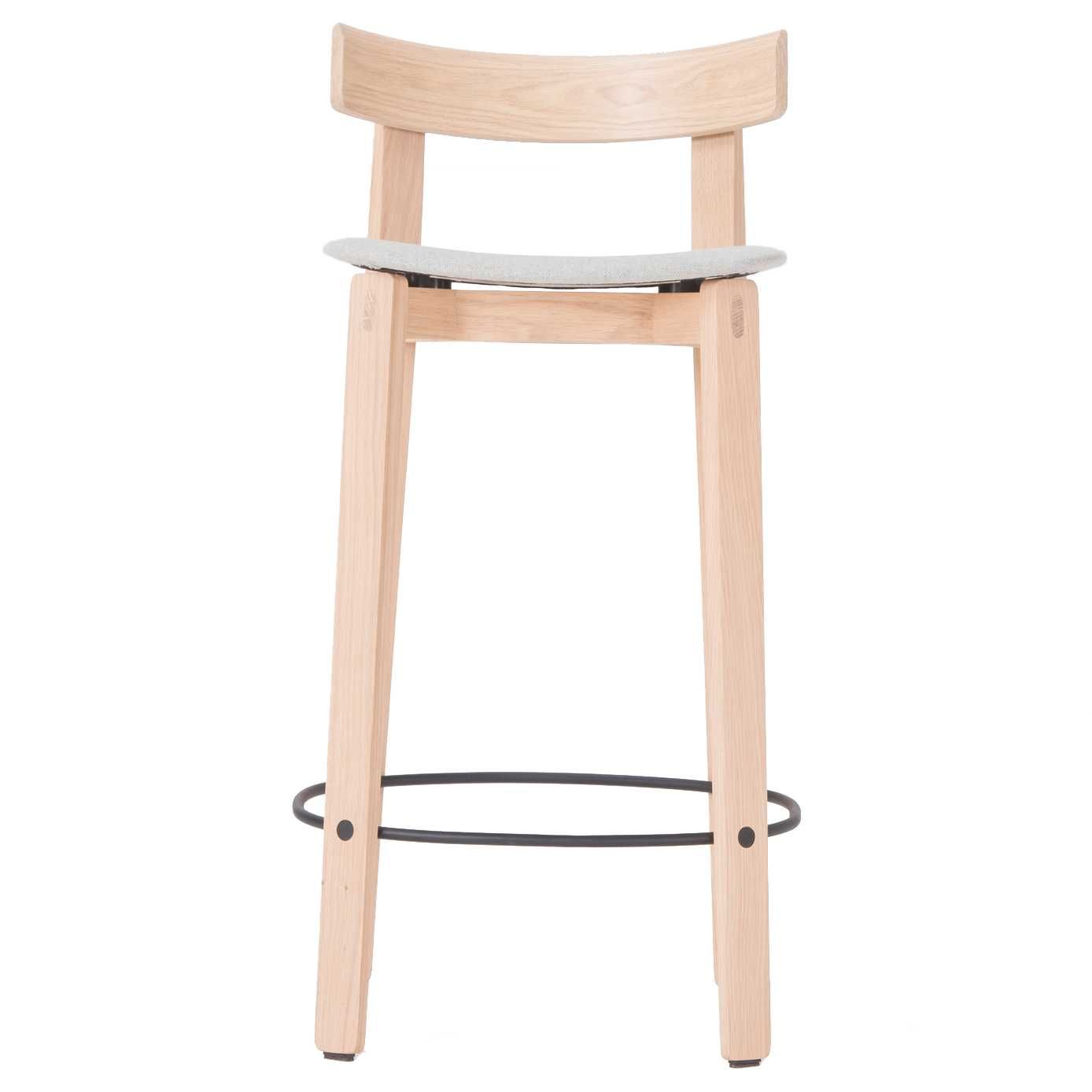 Nora barkruk met leuning whitewash Main Line Flax Newsbury