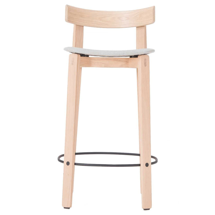 Nora barkruk met leuning whitewash Main Line Flax Newsbury