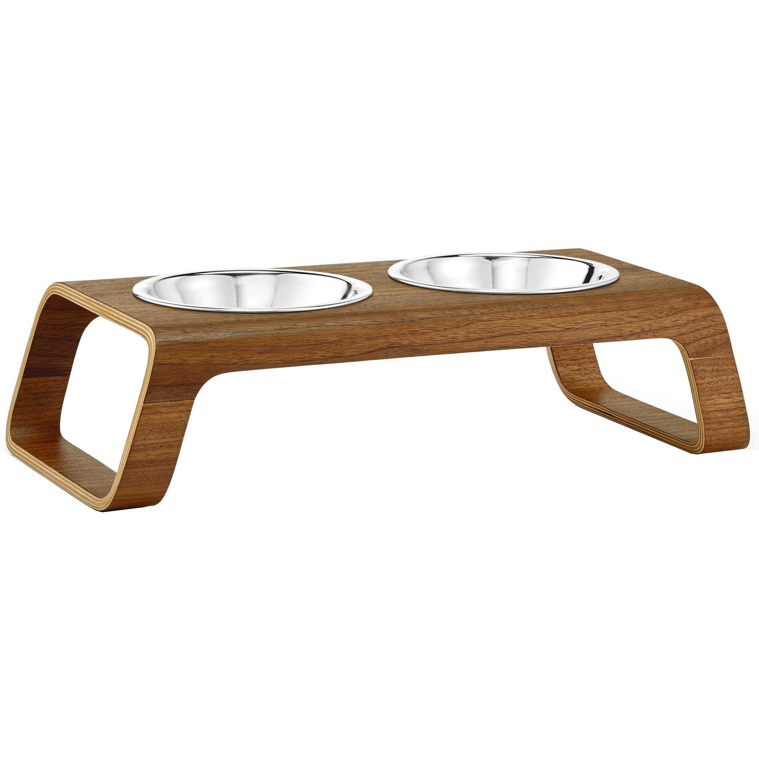 Desco kattenvoerbak walnoot