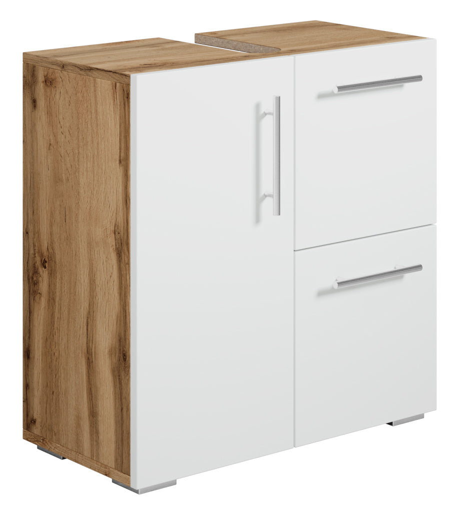 Badplaats Wastafelkast Mars 60 x 30 x 60 cm - Eiken met Wit