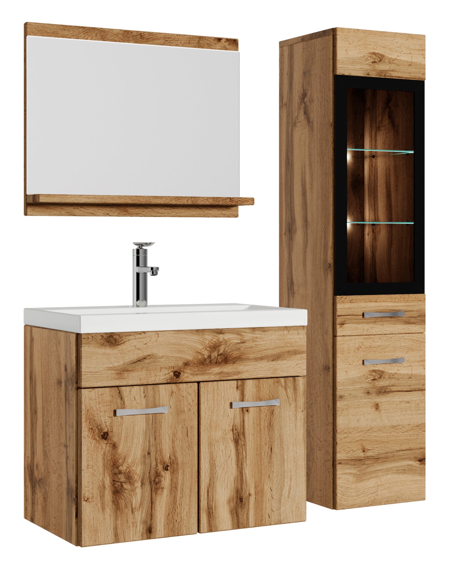 Badplaats Badkamermeubel Set Rio LED 60 x 35 cm - Eiken