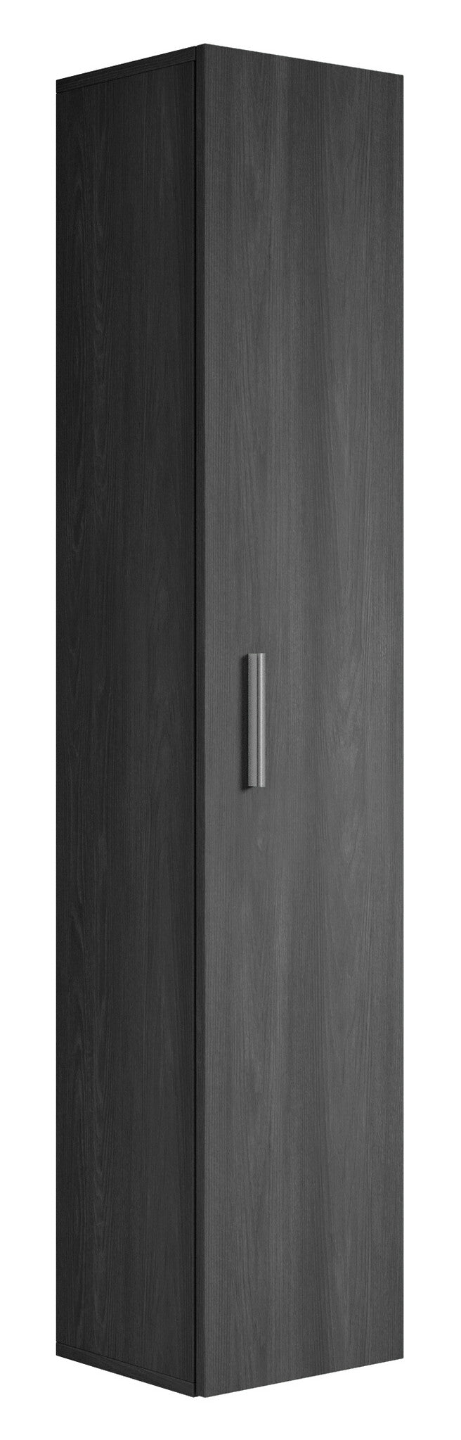 Badplaats Badkamerkast Pluto 30 x 30 x 150 cm - Zwart Hout Kolomkast