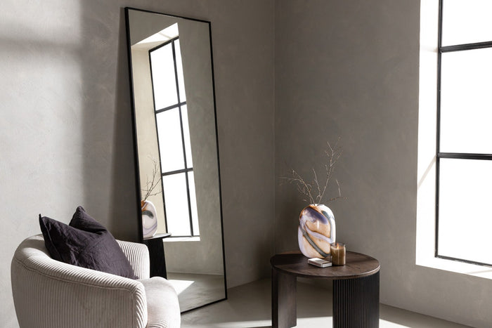 Nest living Nox Metalen Wandspiegel 190 x 67 cm - Zwart