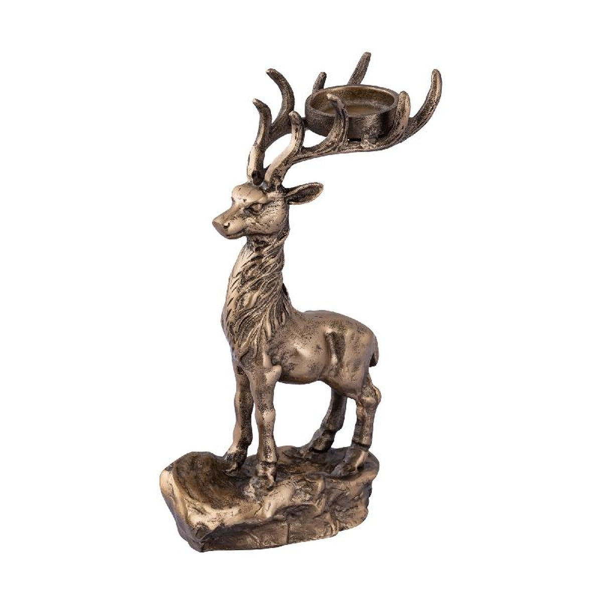 PTMD Kandelaar Dixon - 12x16x31 cm - Aluminium - Messing