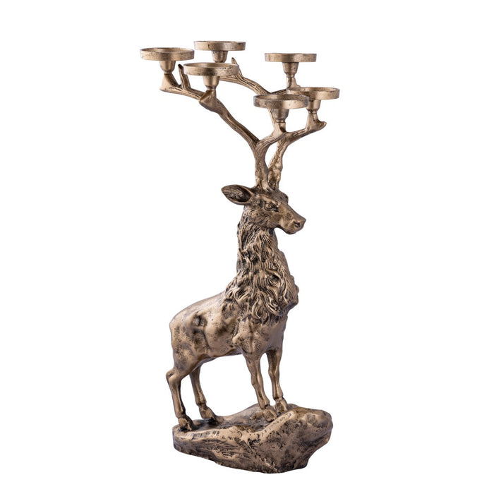 PTMD Kandelaar Dixon - 30x35x70 cm - Aluminium - Messing