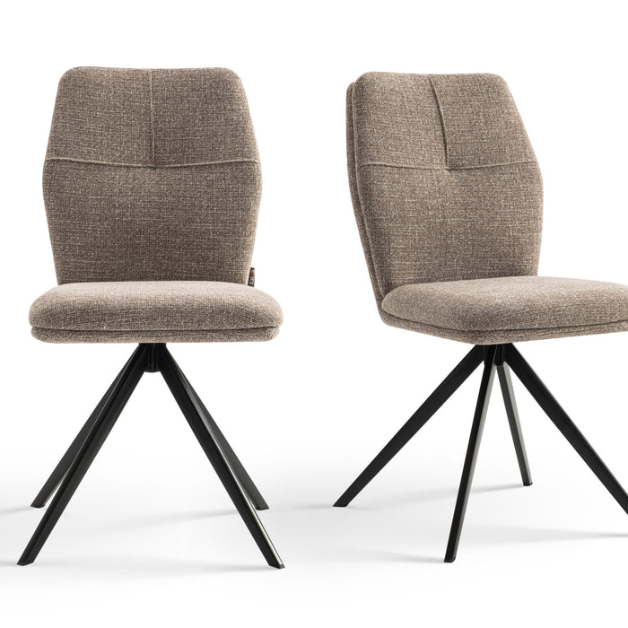 Furnihaus Eetkamerstoelen set van 2 - Emma - Taupe - Stof