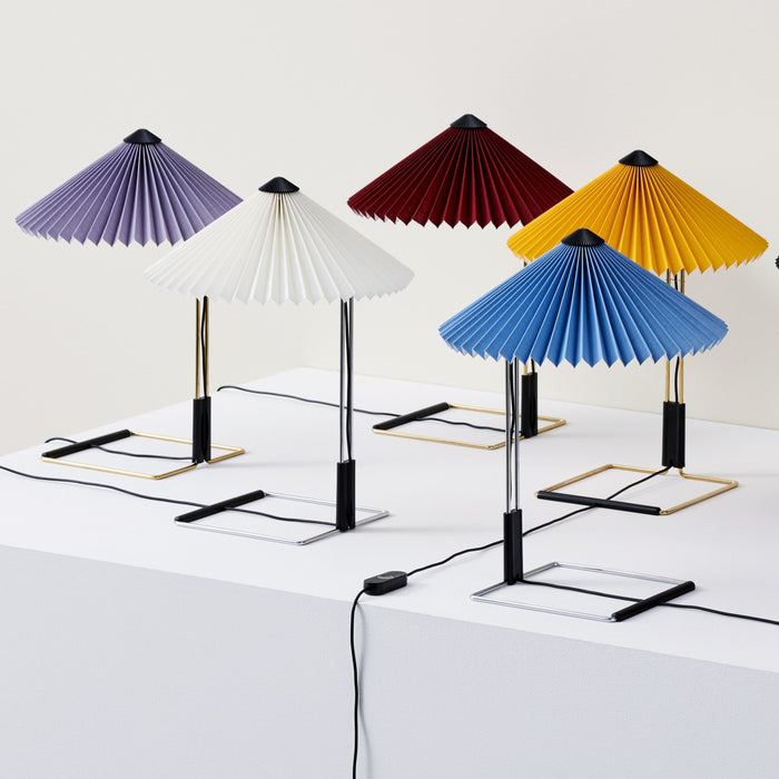 HAY Matin Tafellamp Mirror Base H 38 cm - Placid Blue