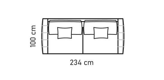 Bente 3-Seater grey breeze 1240