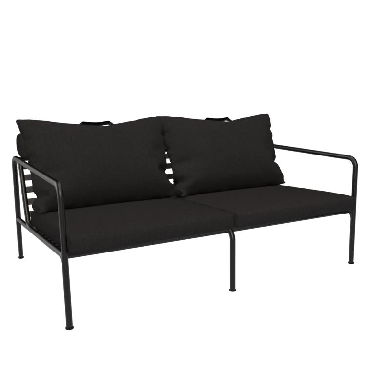 Avon 2-zits loungebank frame zwart stof char heritage
