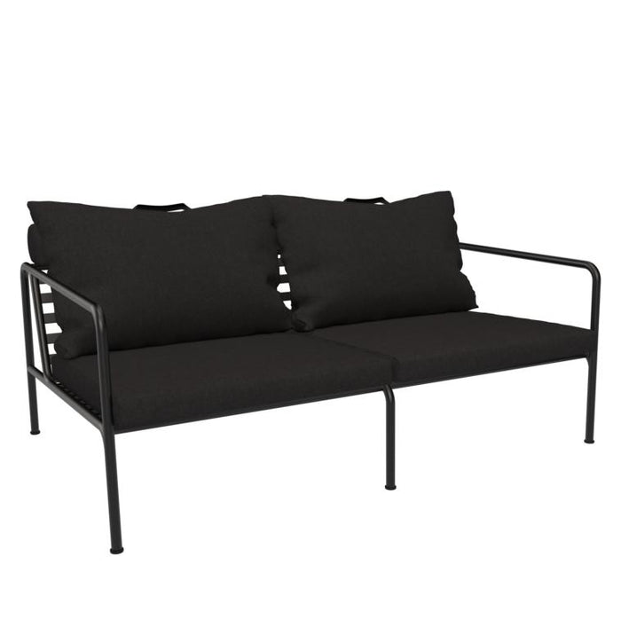 Avon 2-zits loungebank frame zwart stof char heritage
