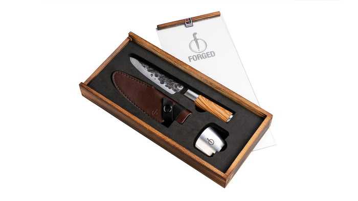 Forged Olive kinderkoksmes, vingerbeschermer en hoes