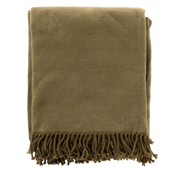 ANNABELLA | Plaid | 150x200 cm Military Olive | Groen | Uni | Hoii