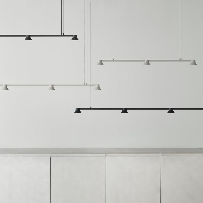 Normann Copenhagen Hat Linear Hanglamp - Large - Zwart
