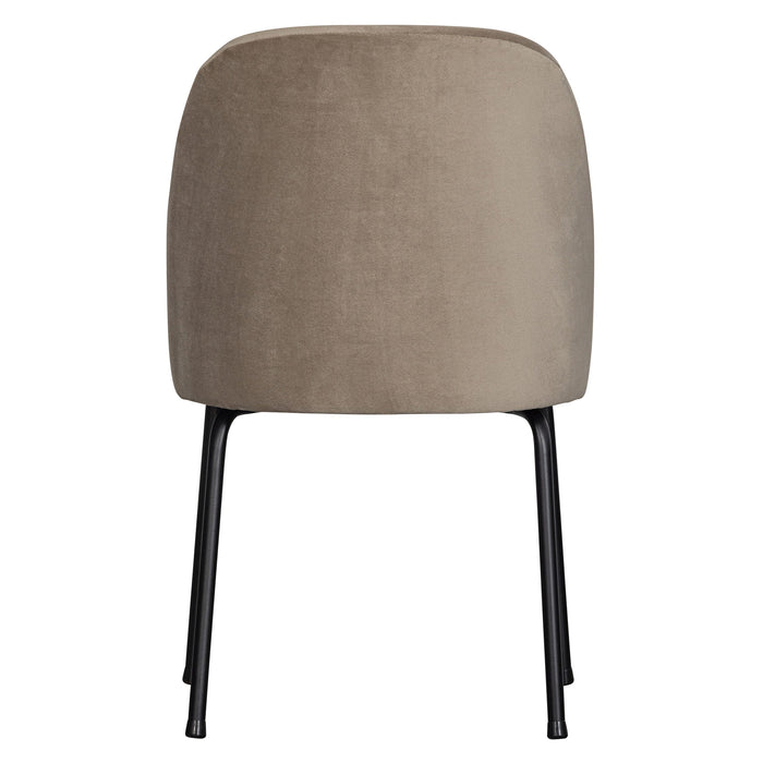 WOOOD Vogue Eetkamerstoel - Fluweel - Taupe