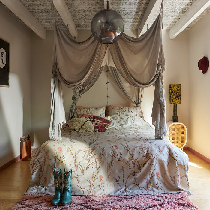 Cinderella Myrtle - Dekbedovertrek - Satijn - 200x200|220 cm - Sand