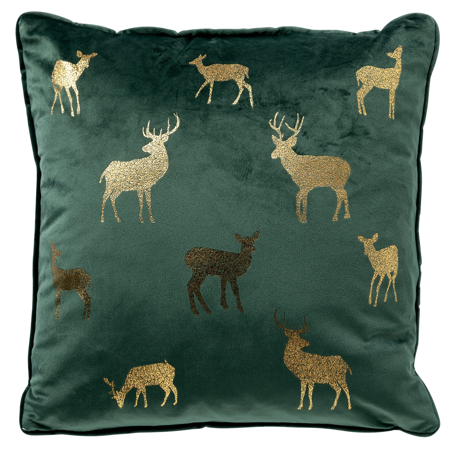 Deer - Kerst kussenhoezen - 45x45 cm, groen