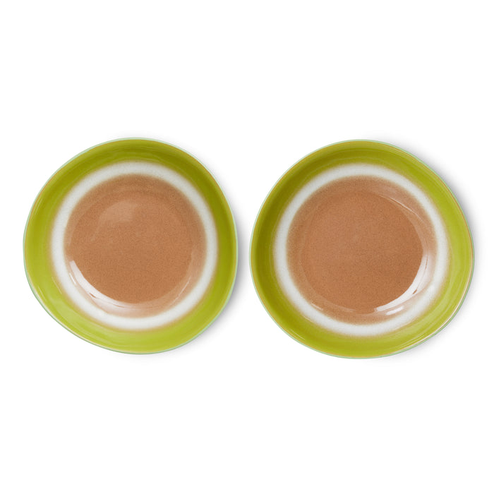 HKliving 70's Curry Bord - Set van 2 - Upside Down