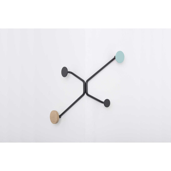 Hook wandkapstok buitenhoek zwart