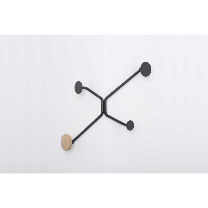 Hook wandkapstok buitenhoek zwart