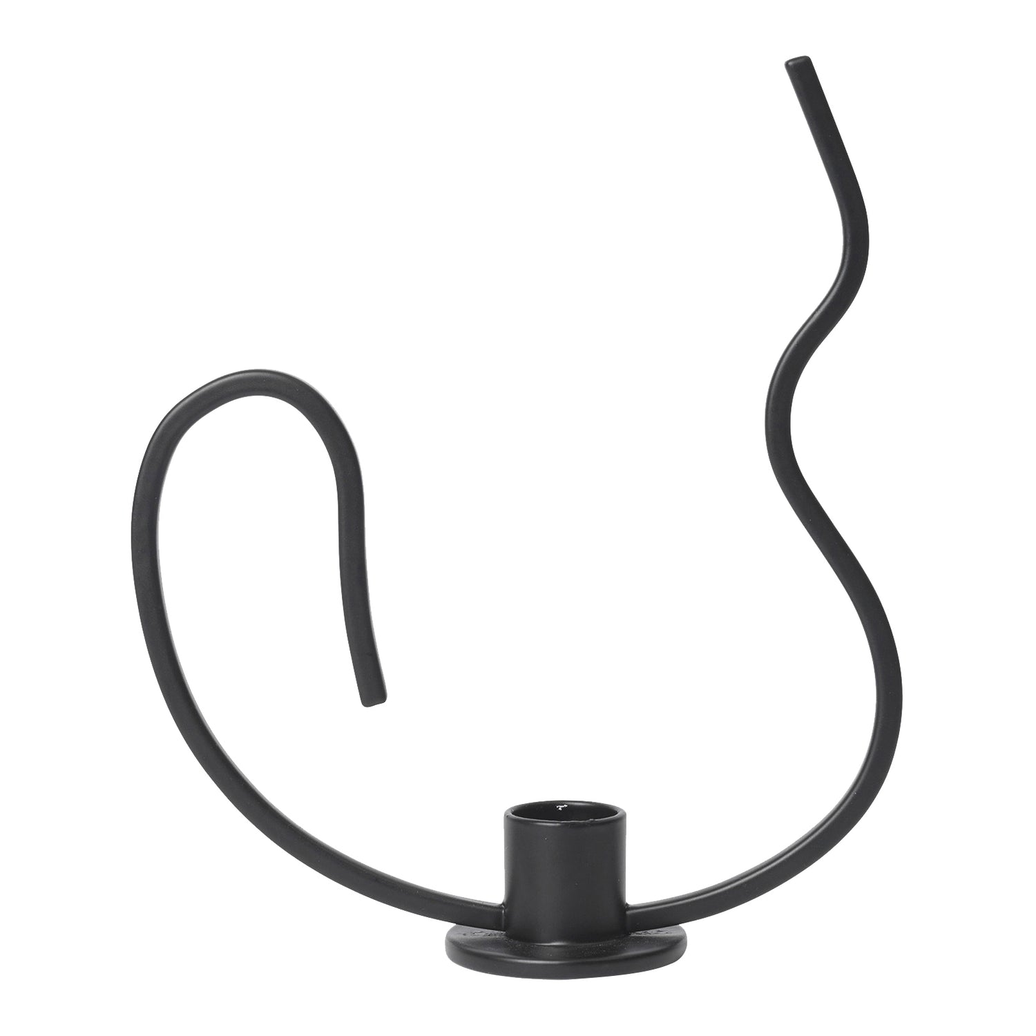 Ferm Living Valse Kandelaar Low - Zwart