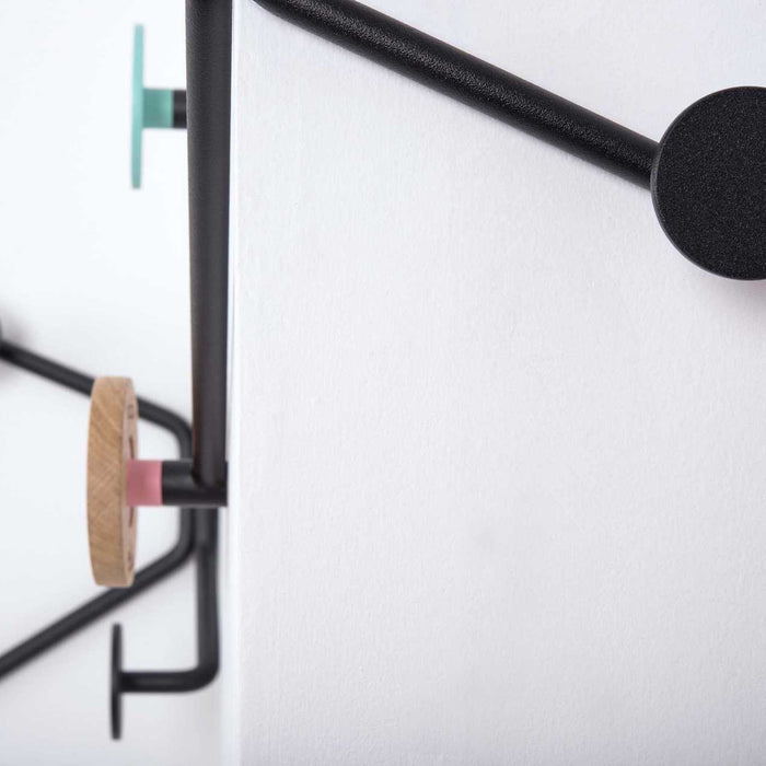 Hook wandkapstok rechte muur roze