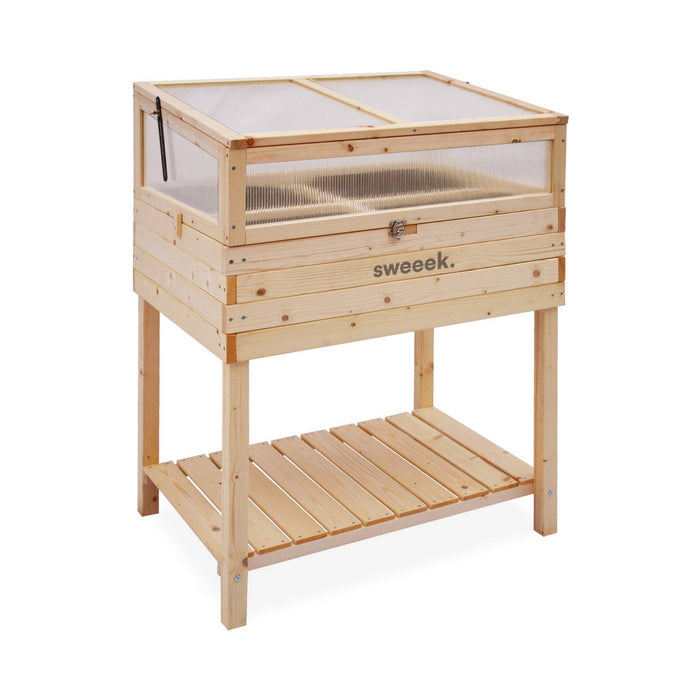 sweeek - Houten moestuinbak met kap op poten