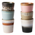 HKliving 70's Mokken 0,2 L - Set van 6 - Oberon