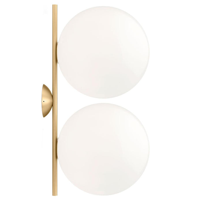 Flos IC Lights C|W2 Double wandlamp messing