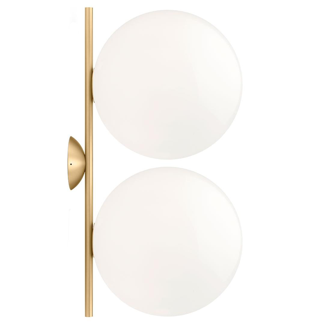 Flos IC Lights C|W2 Double wandlamp messing