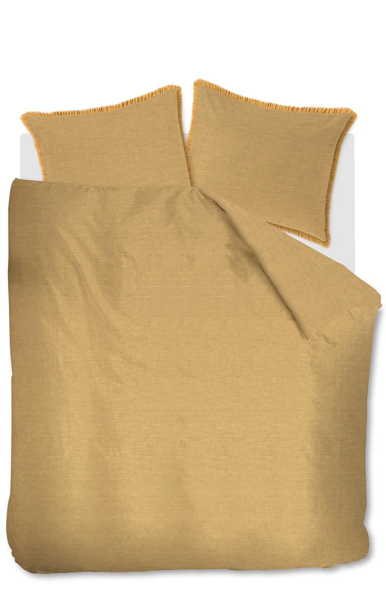 vtwonen Natural Stone Fraying Dekbedovertrek 200x200/220 cm - Geel