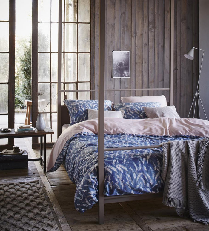 Esprit Dekbedovertrek Esprit Katoen Satijn Feather blauw