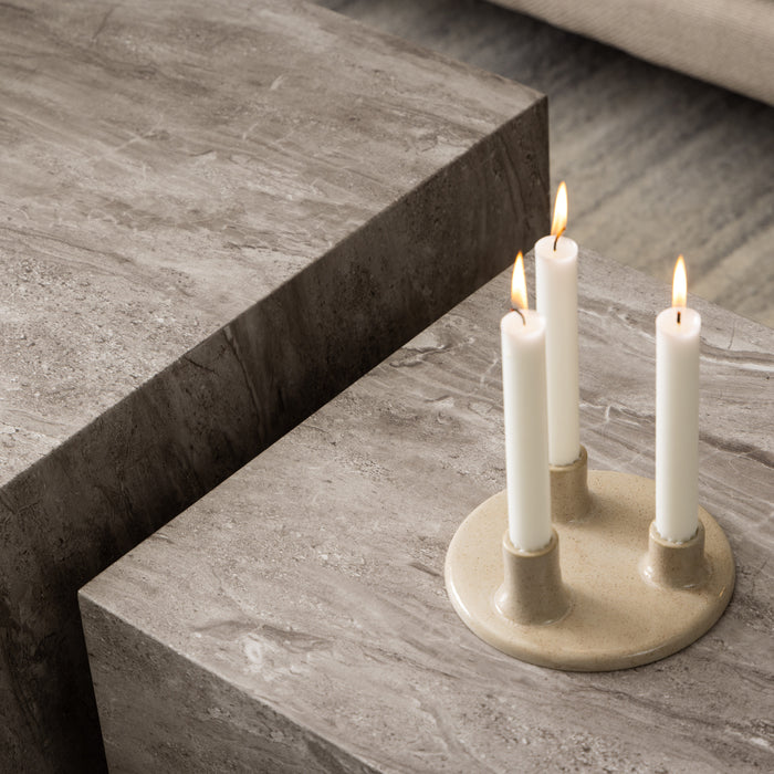 by fonQ Dice Bijzettafel Set van 2 - Rechthoekig - Grijs