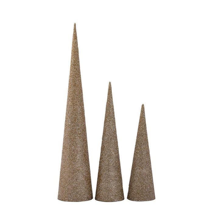 PTMD Kerstversiering Boom Tahani - 13x13x51 cm - Ijzer - Goud