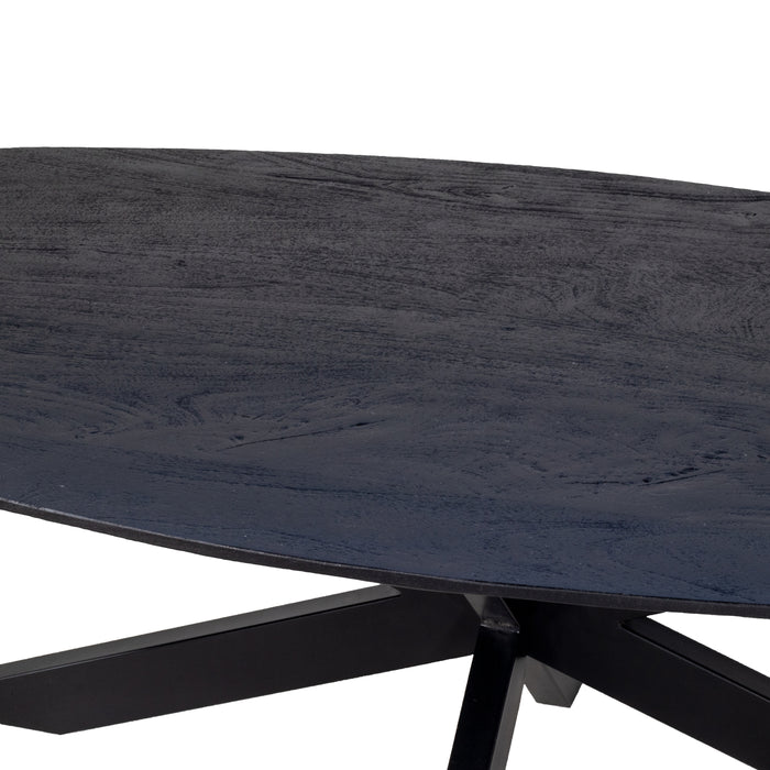 Giga Meubel - Salontafel Jordan Zwart Deens Ovaal 130cm
