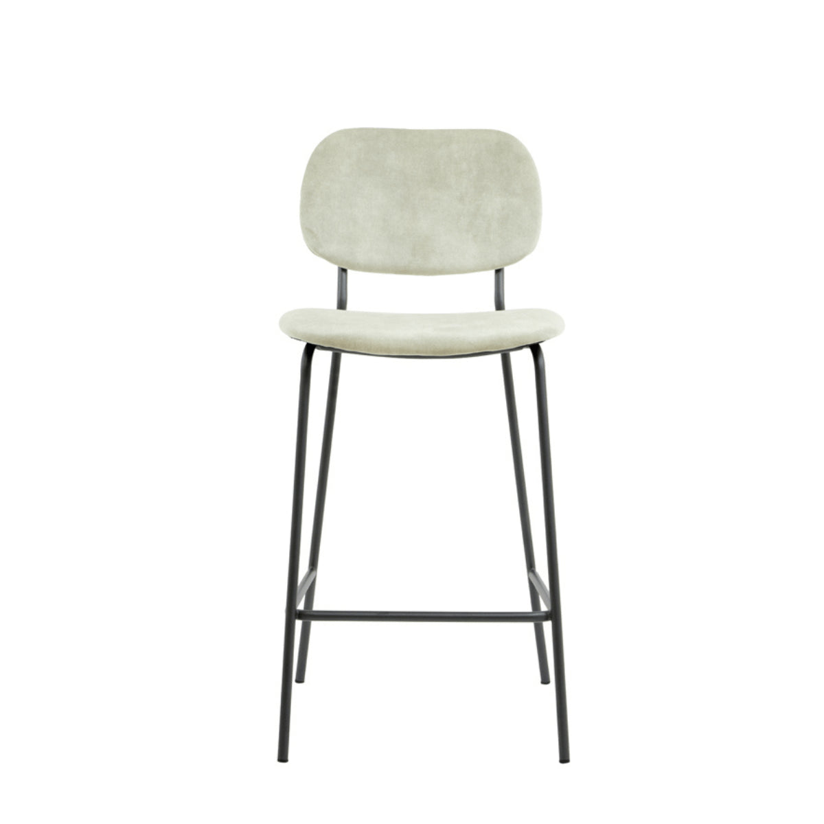 Light&living Barkruk 55x45x92 cm EMMA velvet zand-donker grijs