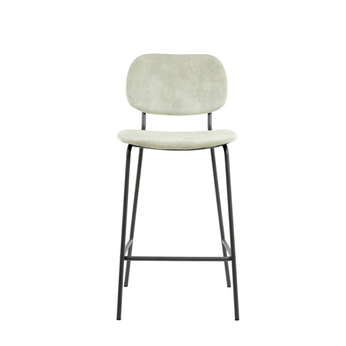 Light&living Barkruk 55x45x92 cm EMMA velvet zand-donker grijs