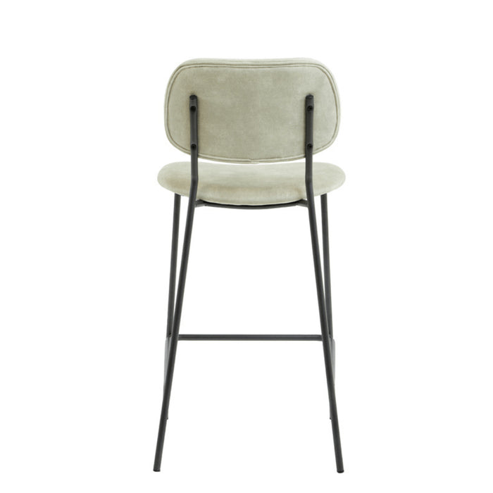 Light&living Barkruk 55x45x92 cm EMMA velvet zand-donker grijs