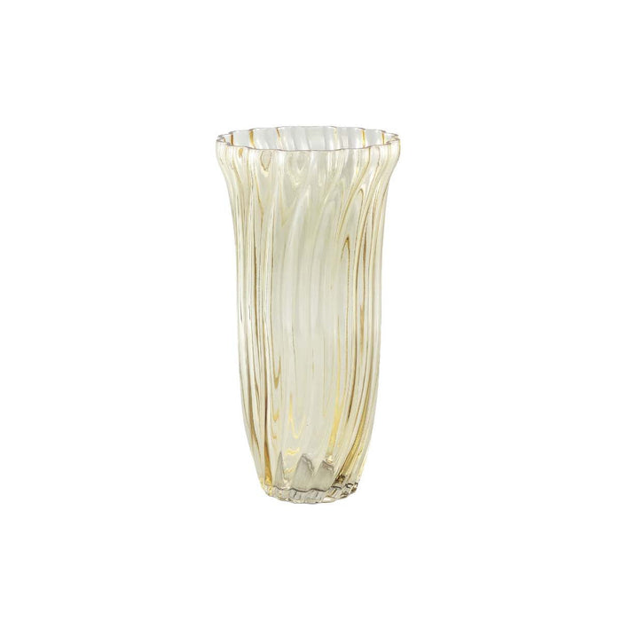 PTMD Jessa Ronde Vaas - H36 x Ø18 cm - Glas - Geel