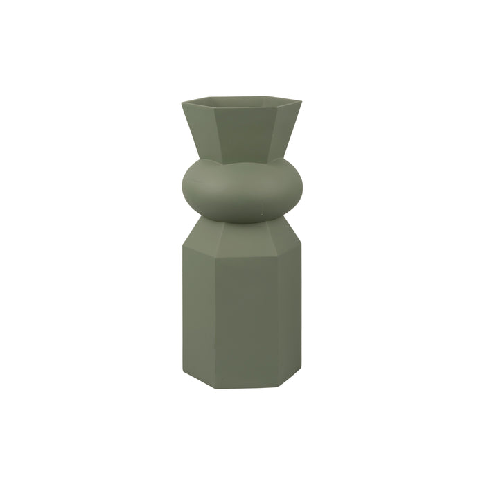 present time - Vase Geo King polyresin jungle green